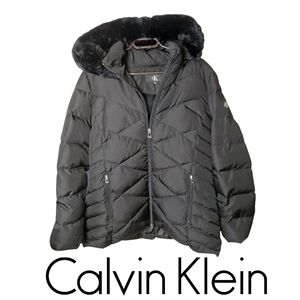 Calvin Klein Black Down Fill Coat